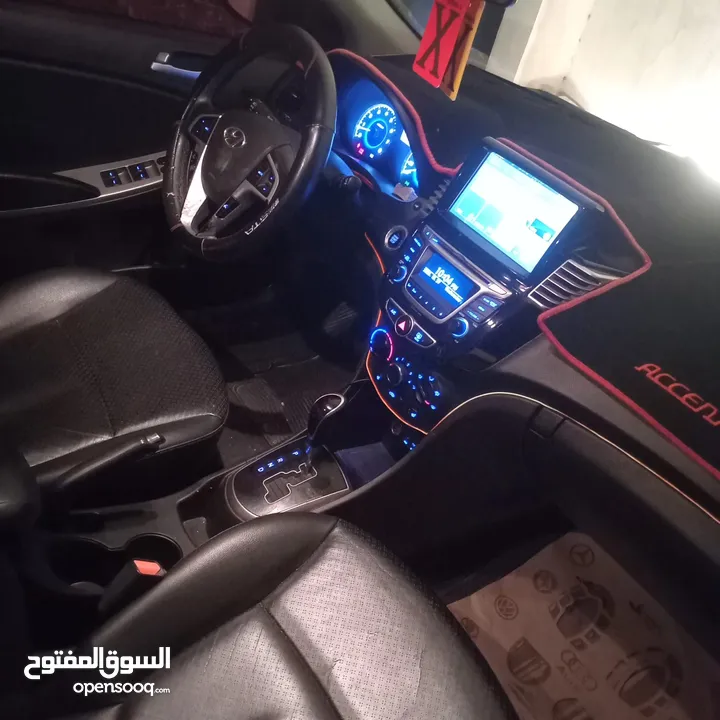 هونداي اكسنت 2016 بنزين أوتوماتيك بصمة دهان شركة