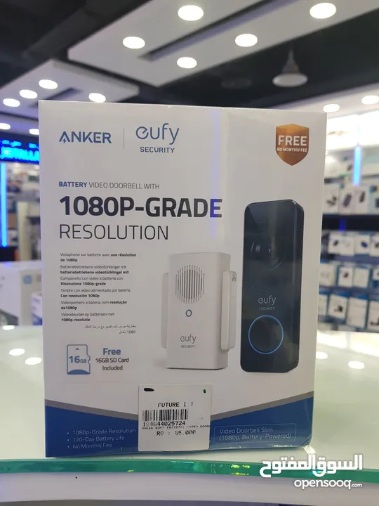Anker Eufy 1080p Battery Video Door Bell 16GB SD Card Included120-Day Battery Life live