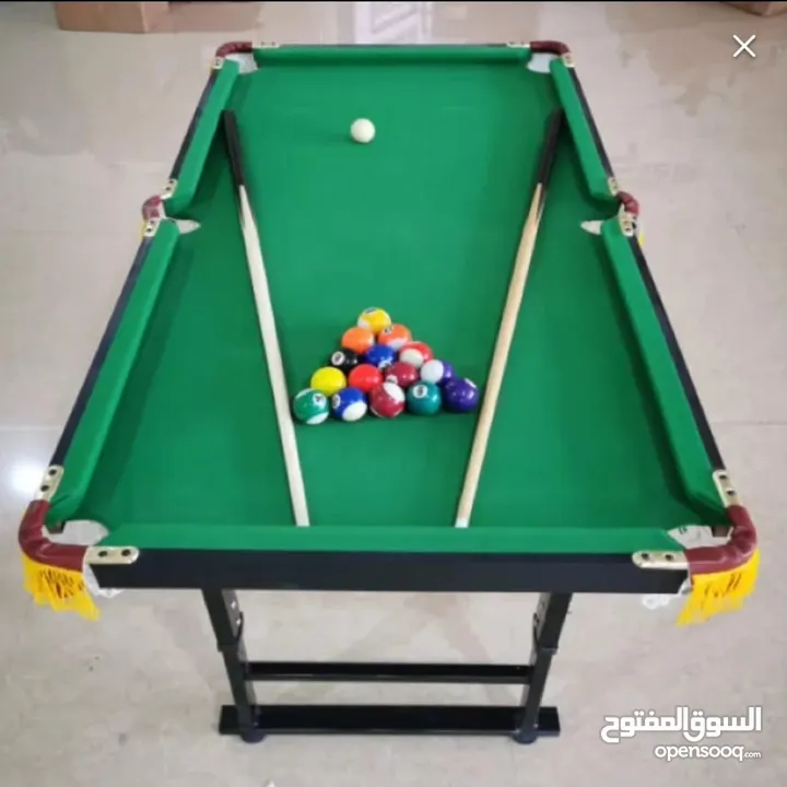بلياردو بقواعد معدنية حجم 4قدم بطول 120سم وعرض 60سم