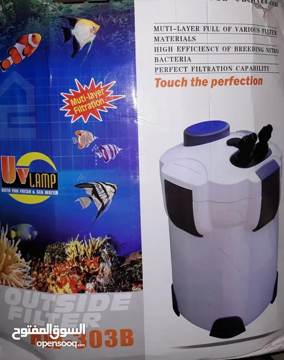 Aquarium with external filter for sweet/salt water by whats app in Description