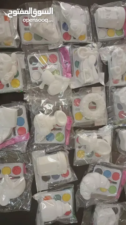 تلوين مجسمات جبس للاطفال