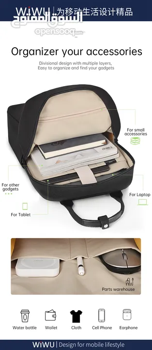 WIWU ORA BACKPACK 14inch بحالة الجديد