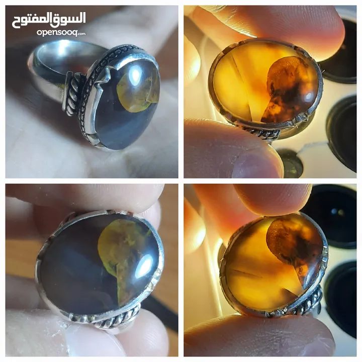 مجموعة مميزة من خواتم الفضة الخالصة احجار طبيعية   احجار عقيق، ياقوت، فيروز، اوبال، مازونايت، زفير،