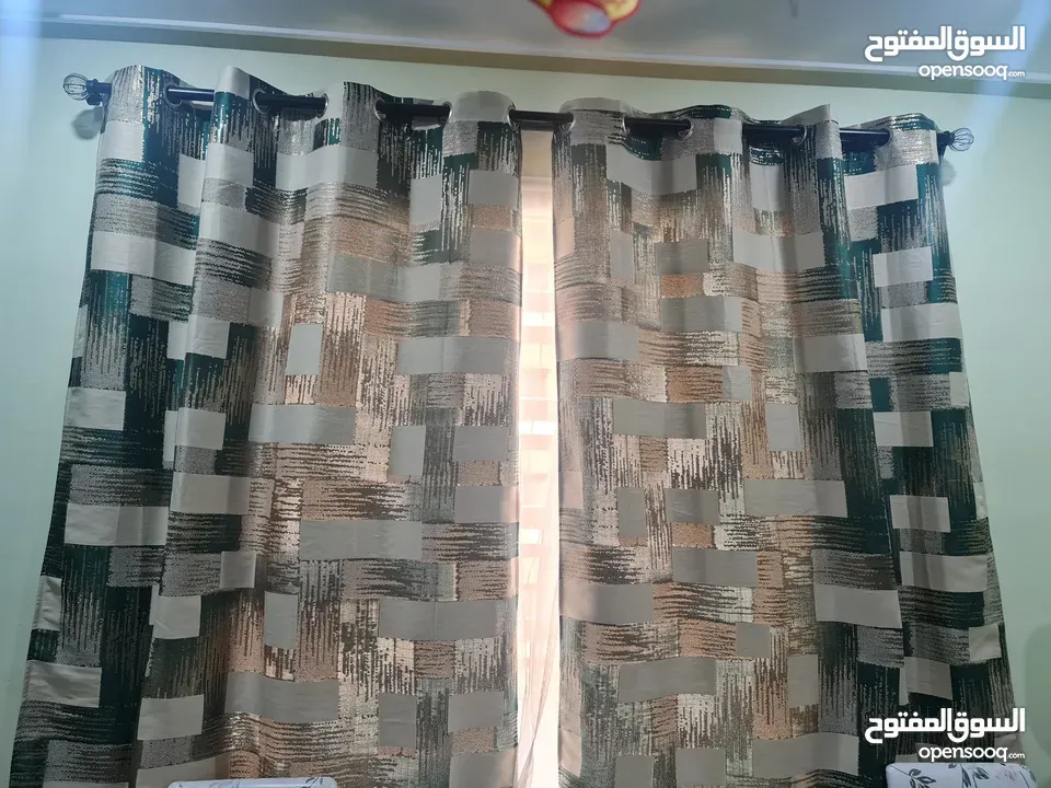 Curtain from Safat + curtains rods from IKEA - ستارة - (227187440) | السوق  المفتوح