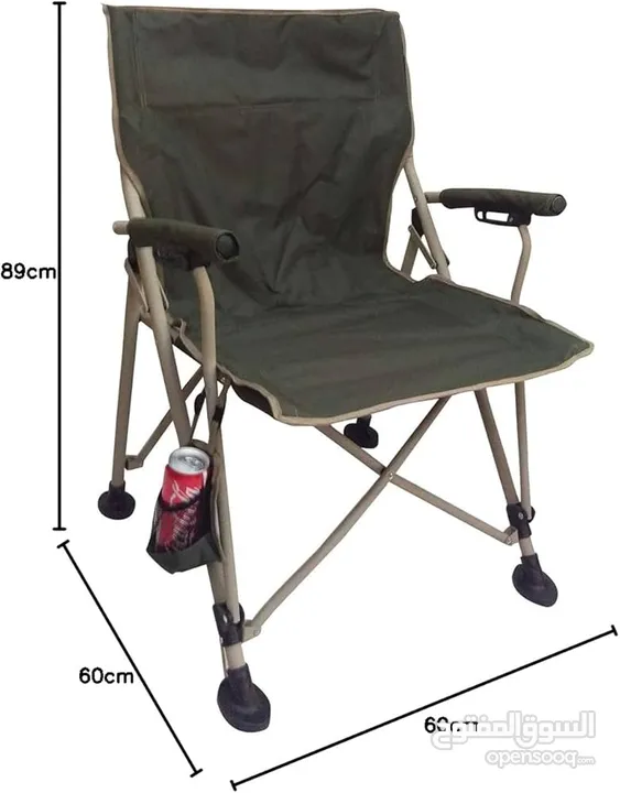 Extra-Large Folding Camping Chair with 158.76KG Capacity.