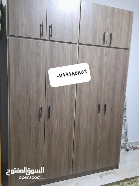 خزائن ملابس خشب لامنيت 18م او لاتيه حسب الطلب جميع المقاسات الون اختياري