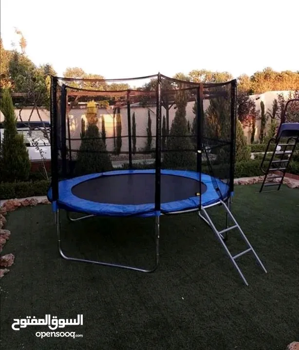ترامبولين نطيطيه عالي الجوده بيحمل وزن عالي حديد قوي ومتين لتجهيز مناطق الألعاب والترفيه بمقاسات