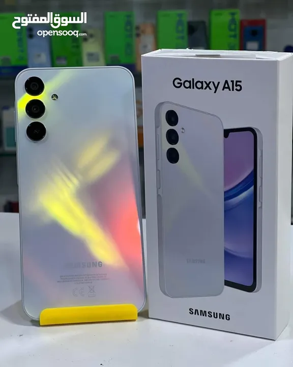 جهاز مشغل ايام Samsung A15 رام 8 و 12 و 16 الجيجا 128 و 256  هدية ساعة ديجتال