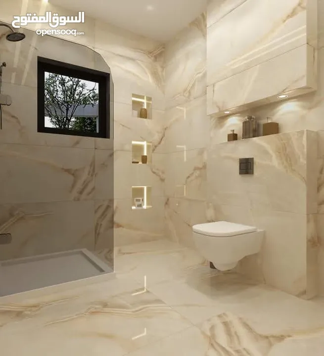 معلم بليط تسليم هندسي تجديد حمامات بأحدث طراز تنفيذ شلالت وبربكيو .فير بلس غاز +فير بليس حطب زرب