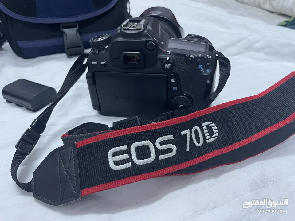 كاميرا كانون بحالة ممتازة  Canon Eos 70d