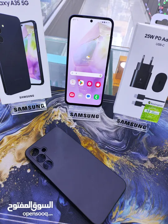 جهاز وكالة علفحص SAMSUNG A35 جيجا 256 رام 16 معه بكج هدية معه كرتونه