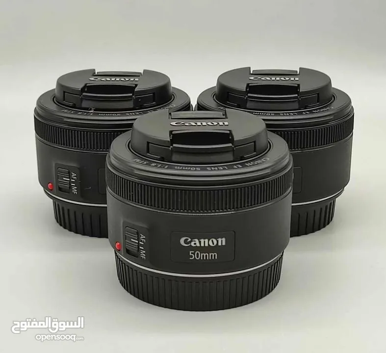 عدسة كانون 50mm  للبيع بحال الوكالة  يتوفر خدمة توصيل