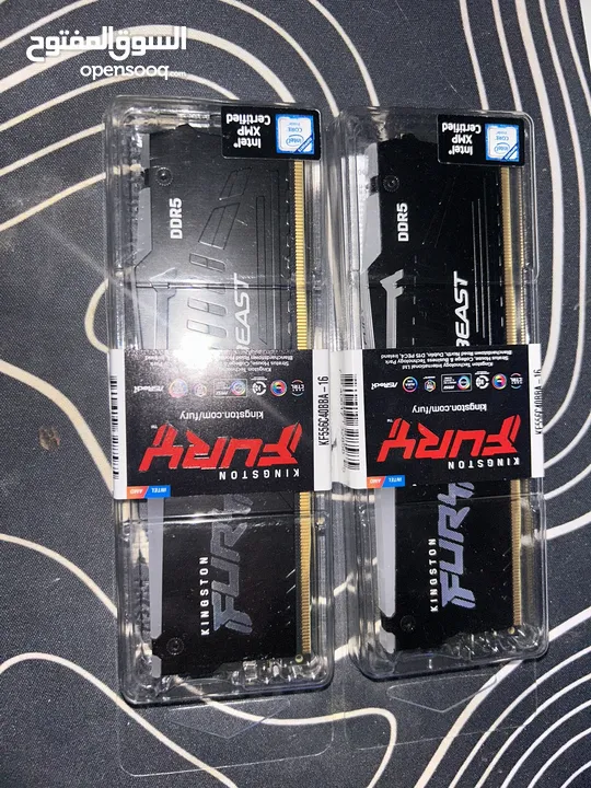 2 رام 8 ddr5 3200 للبيع استعمال 4 شهور فقط