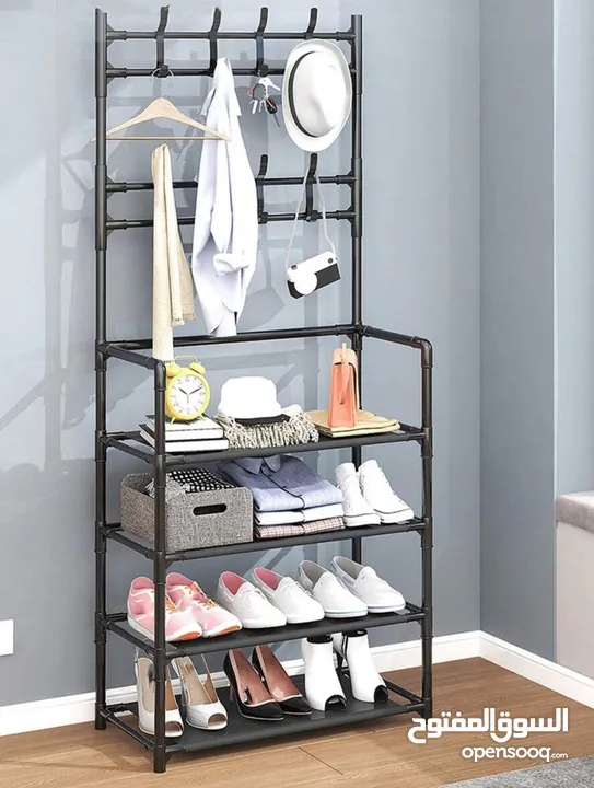 مكتبات ورف احذيه معدني  new simple floor     Clothes rack