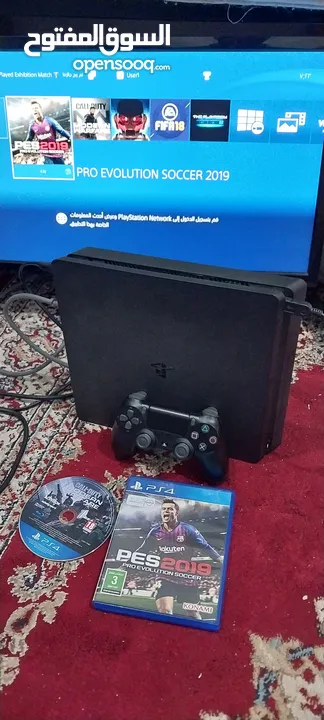 Ps4 silm 500GB 1 control and 2 games  45kd