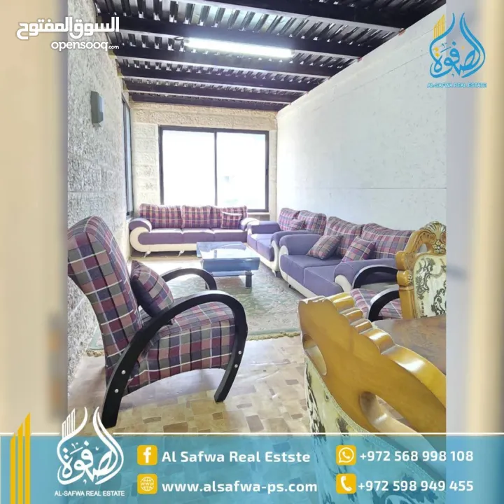 شقه مميزة مفروشه للايجار مع ترس قرب بلديه رام الله