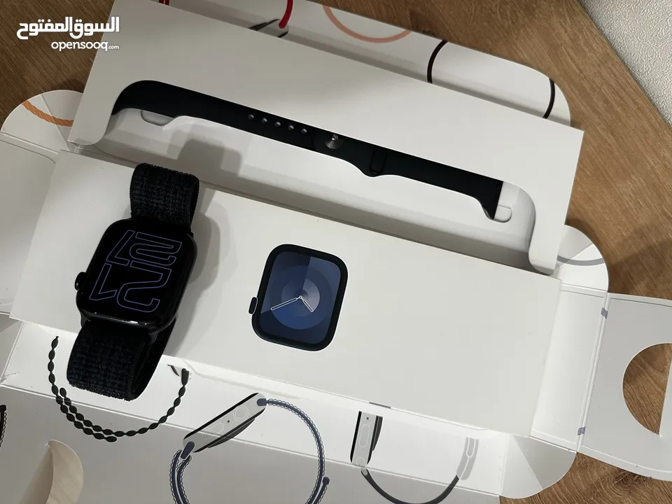 Apple Watch Series 9 - 45mm  Midnight  ابل ووتش الاصدار التاسع 45مم - لون اسود منتصف الليل