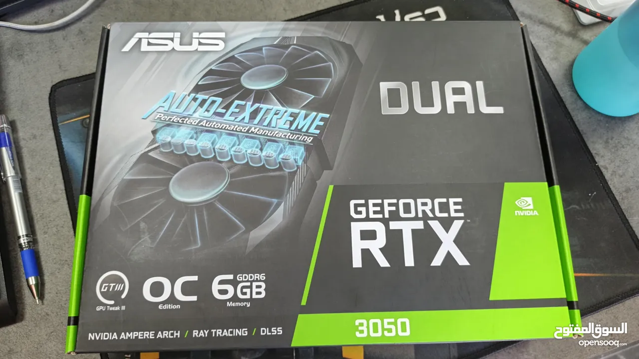 بحالة الوكالة مستعمل 10 ايام فقط  RTX 3050 6GB OC  كرت شاشة