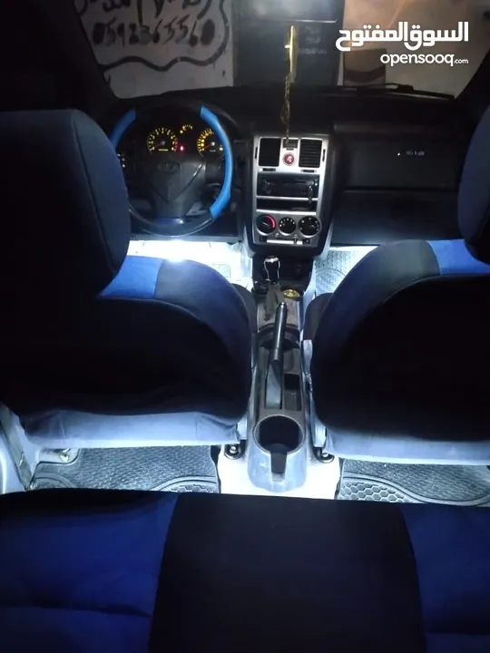 سياره هونداي لون ازرق سماوي للبيع موديل 2007