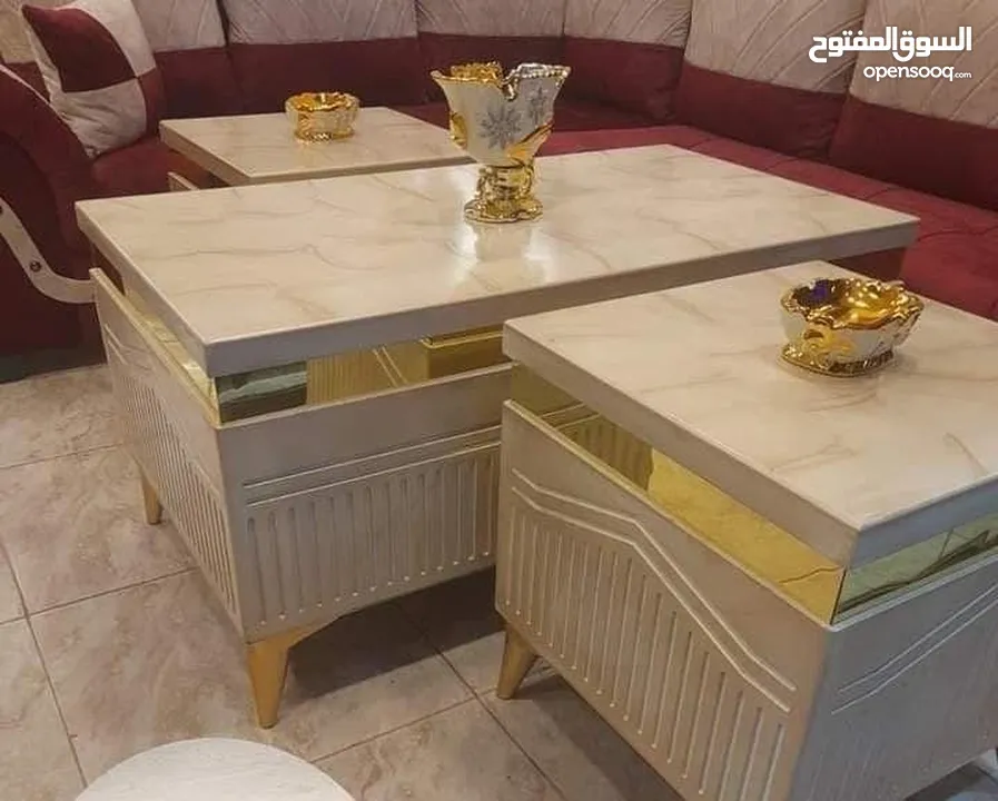 اطقم طربيزات عدة موديلات  حديد وخشب
