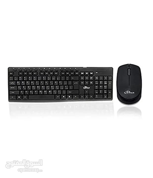 ماوس + كيبورد لاسلكي وايرليس ديسكتوب معرب A TICK AT-82 DESKTOP WIRELESS MULTIMEDIA  COMBO KIT