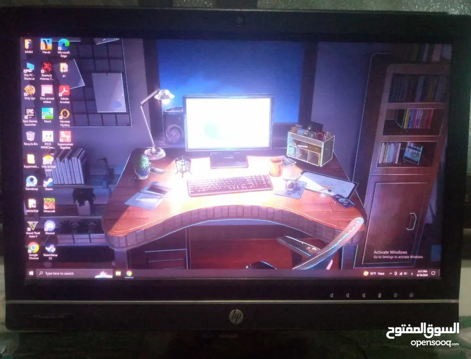 كمبيوتر  hp للبيع  بحاله ممتازه ويندز 10