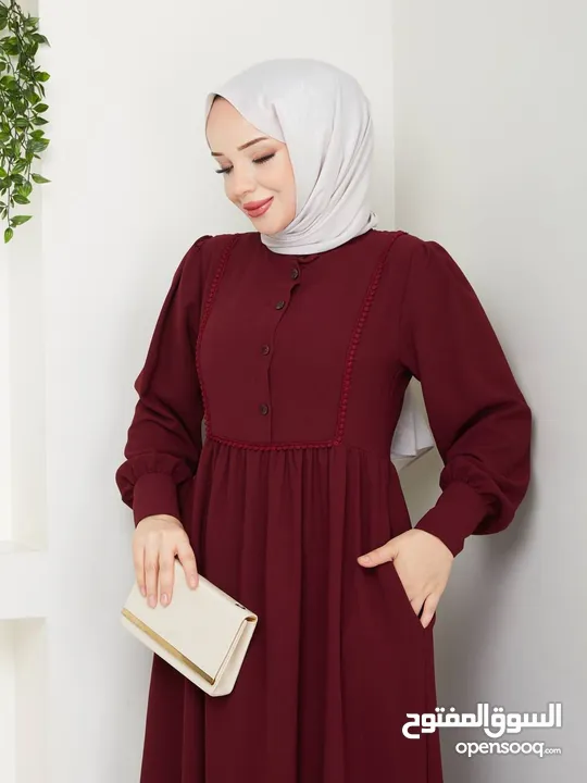 فستان تركي كريب ماركة anila moda
