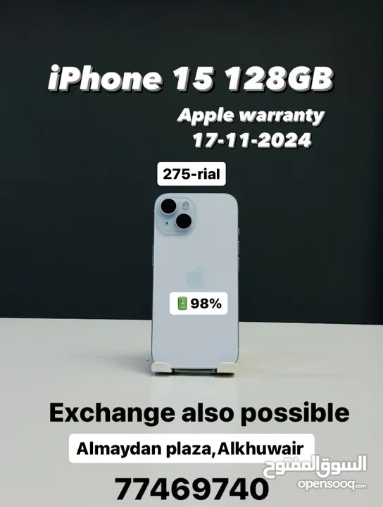 iPhone 15 -128 GB - Good phone - Best working - Apple warranty 17/11/24 -98% BH