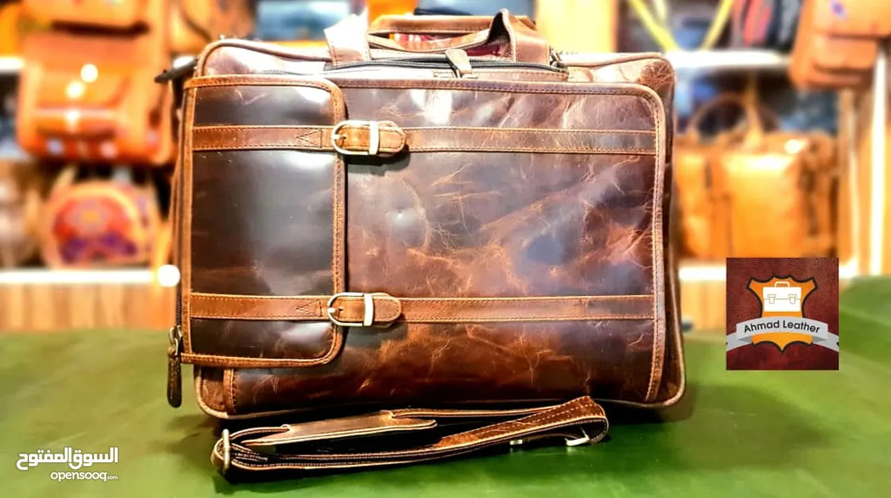 Leather laptop and office bags حقائب جلدية للكمبيوتر المحمول والمكتب