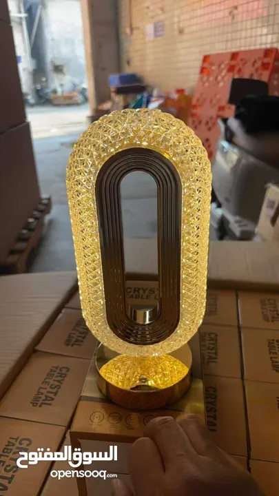 تيبل لامب كريستال ثلاث اضائات crystal taple lamp