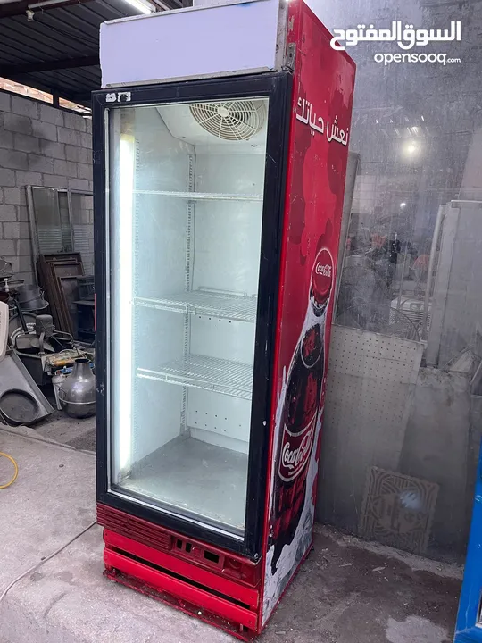 ثلاجة عرض كولا باب واحد تبريد ممتاز فحص شغاله مية بالمية ثلاجة كولا ثلاجة بيبسي