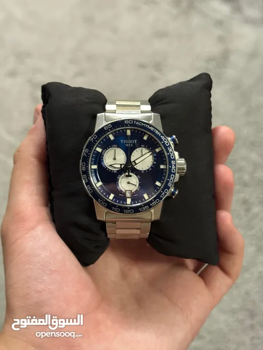 Tissot Supersport Chrono, 45.5 mm, Blue dial, Metal bracelet, Swiss Quartz movement