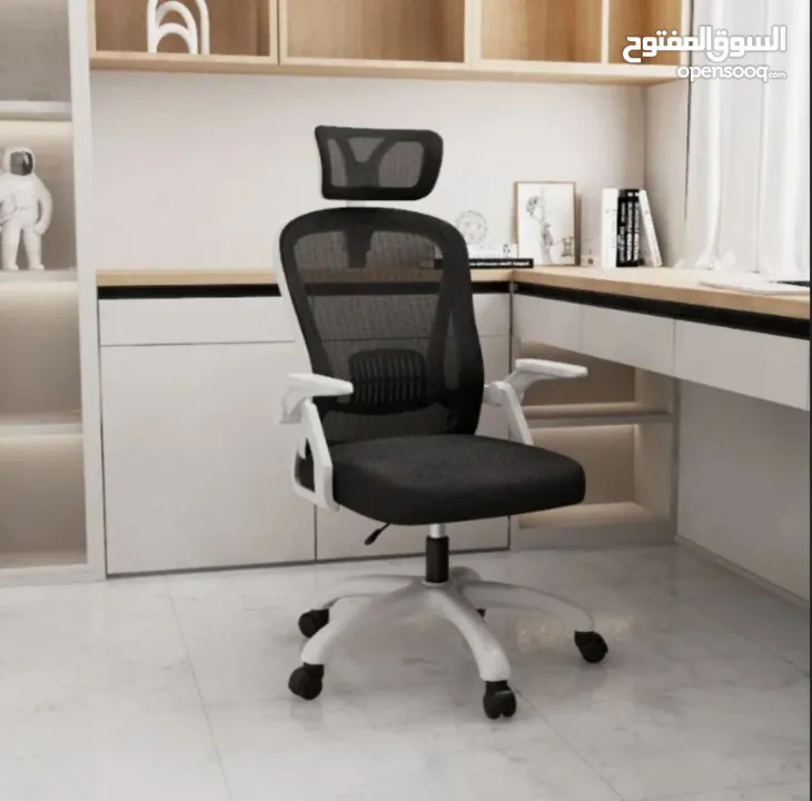 كرسي مهام دوّار للمكتب المنزلي بظهر مرتفع ومسند رأس ودعم قطني قابل للتعديل الراحة اللي بتدوم