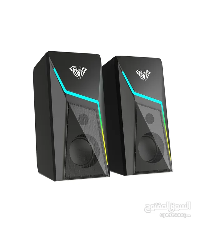 سماعات كمبيوتر جيمنغ  مضيئة مميزة  Aula Speaker N-521 Gaming RGB Lights OG