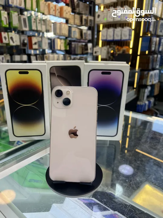 لون زهري مميزIphone 13 128 gb مستعمل بحالة الجديد