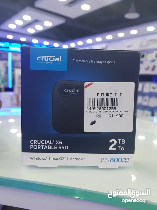 Crucial X6 portable SSD 2TB 800mb/s speed