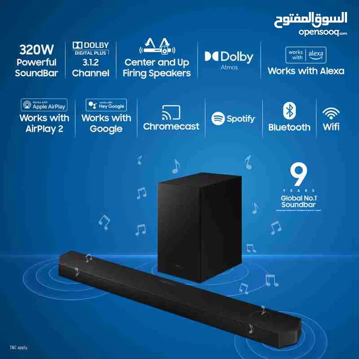 ساوند بار سامسونج Q700C ، اعلى فئه ، جديد بالكرتونه