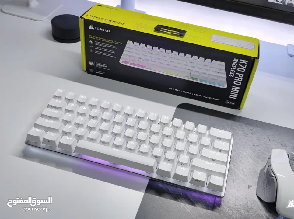 للبيع كيبورد ميكانيكال احترافي براند كورسير For sale mechanical pro keyboard Corsair k70 pro mini