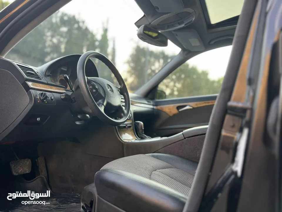 مرسيدس e200 موديل 2006 بحالة الوكالة فل اضافات افنتجارد لون اسود بالصلاة ع النبي ما شاء الله