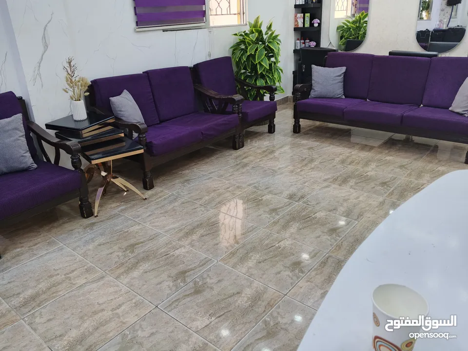 طقم كنب مورس لون النهدي الموف