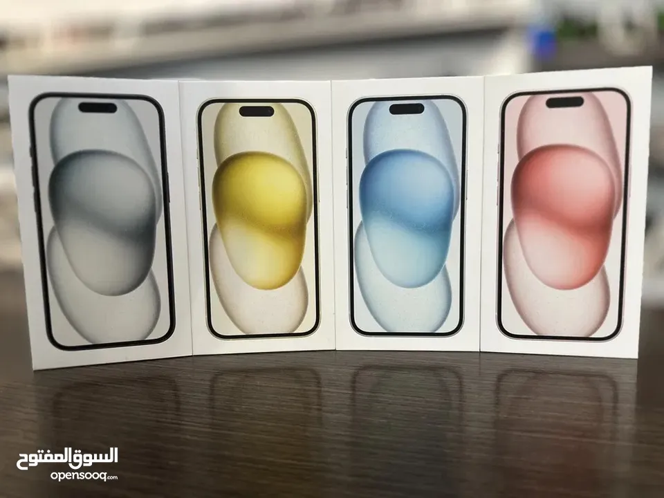 iPhone 15 (128GB/256GB) جديد  كفالة شرق اوسط لمدة عام من تاريخ الشراء الجهاز  يوجد بكج اصلي