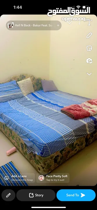 Double bed with medical mattresses