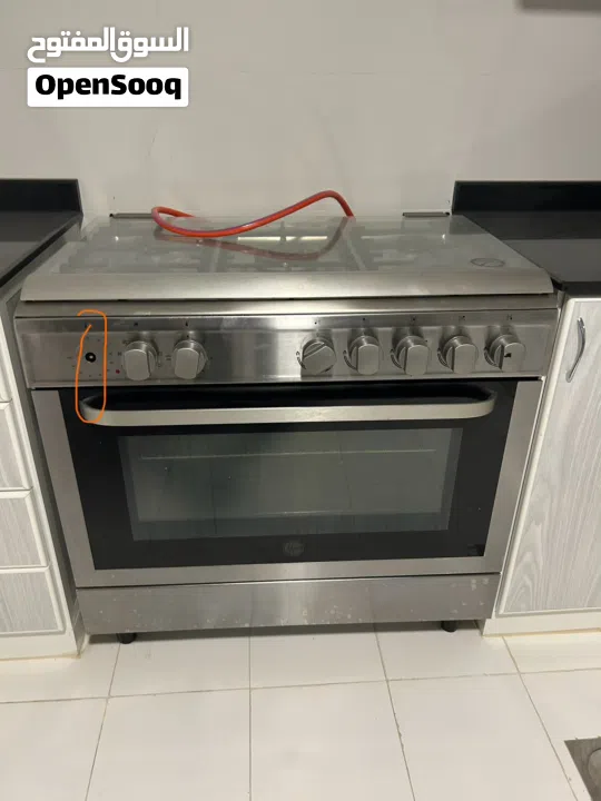 Hoover 90 X 60 cm, 5 Burners Free Standing Gas Cooker, Silver FGC9060