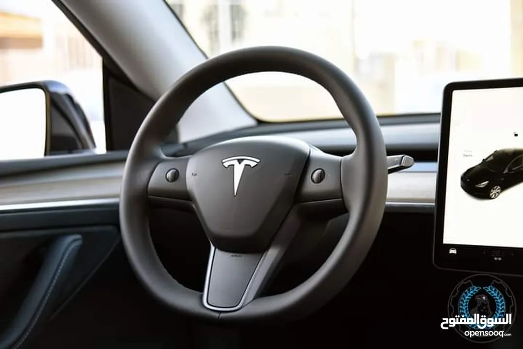 Tesla لون اسود من الداخل اسود 2022