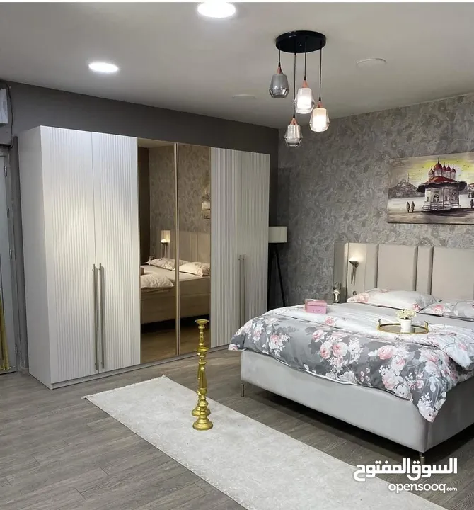 غرف نوم خشب لاتيه 18 مل بالكامل ملبس ميلامين