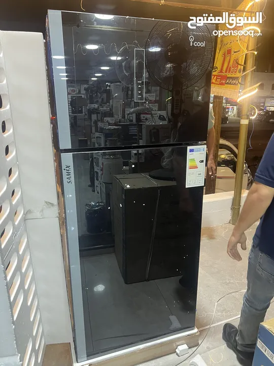 ثلاجه سامكس يونيون اير 490 ليتر.  حجم كبير سعر حرق