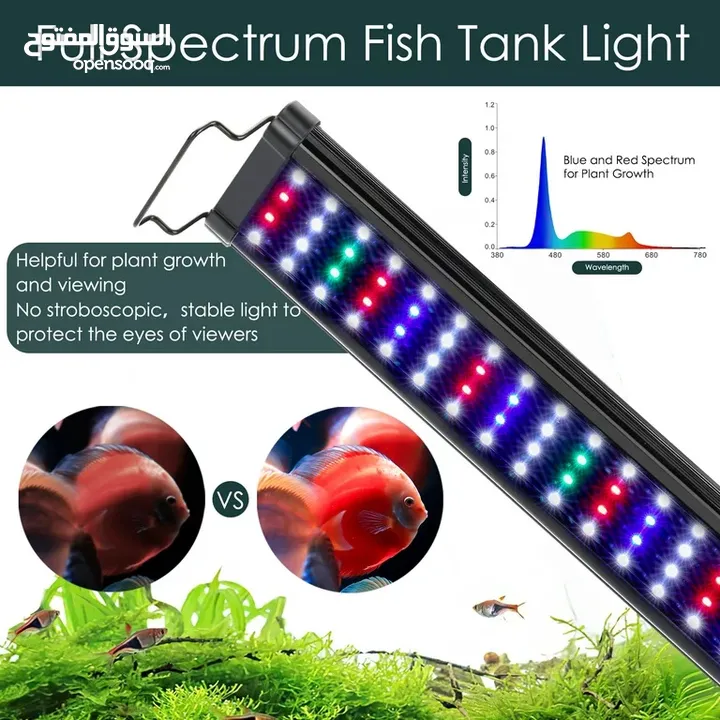 AQQA fish tank light,  إنارة حوض سمك نهري و نباتي