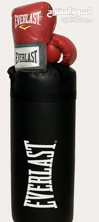 طقم ملاكمة Everlast جديد (كيس + قفازات)40 بنش شبه جديد مع دامبل عدد أربعه20دينار