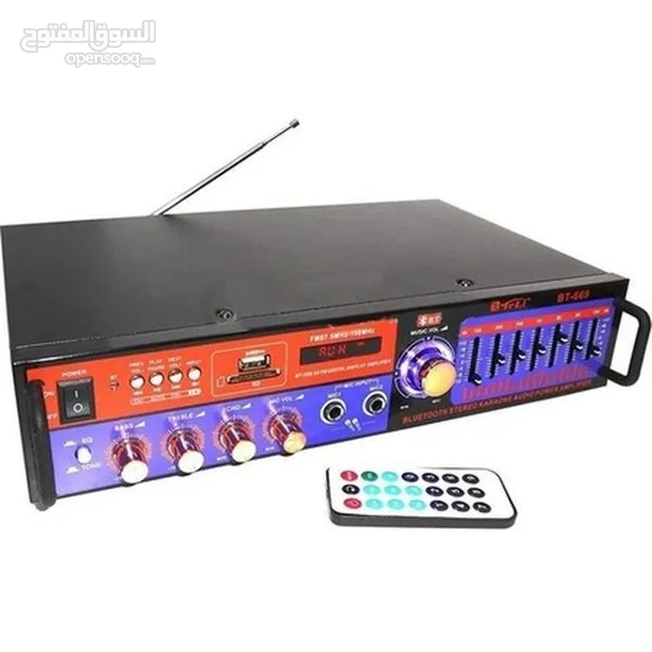امبلفير  مضخم صوت Audio Amplifier 2 Channels Bluetooth  BT-669 مضخم صوت