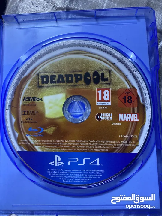 قرص لعبه ديدبول Deadpool ps4